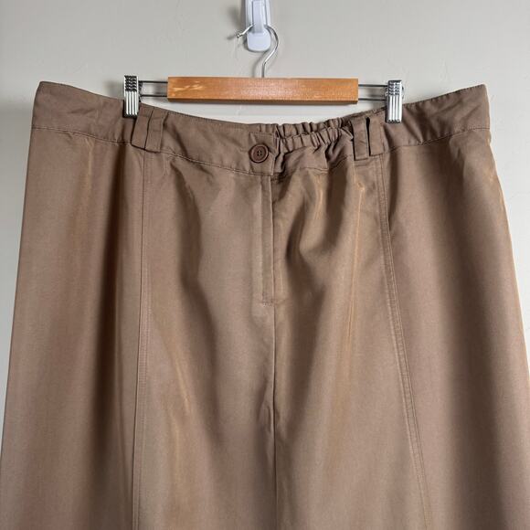 NWT CJ Banks Size 24 Midi Skirt A-Line Tan Women's Modest Career Western - Picture 2 of 10